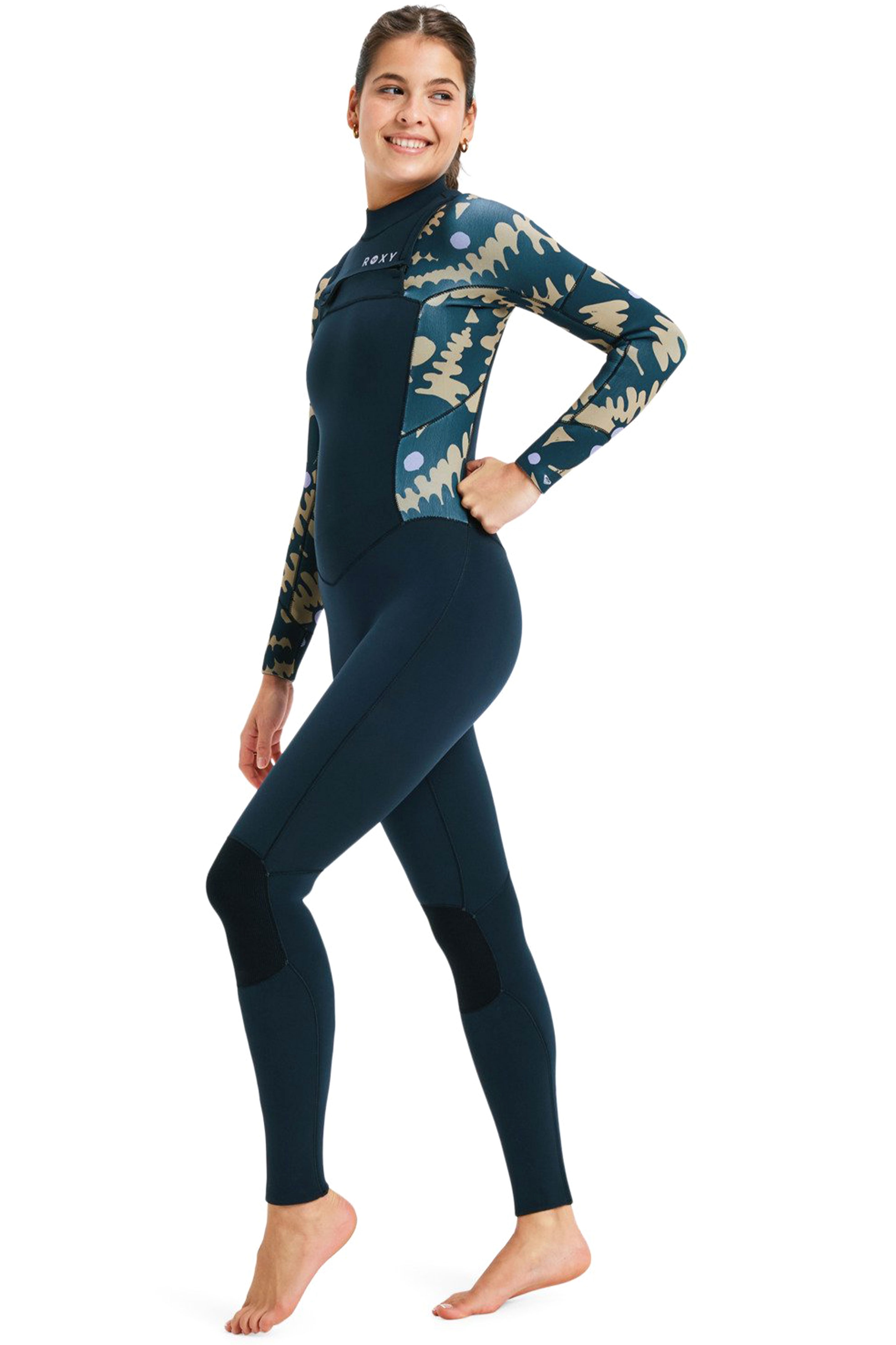 Roxy-Swell Natural 4/3 Frontzip Dames 2025 Wetsuit